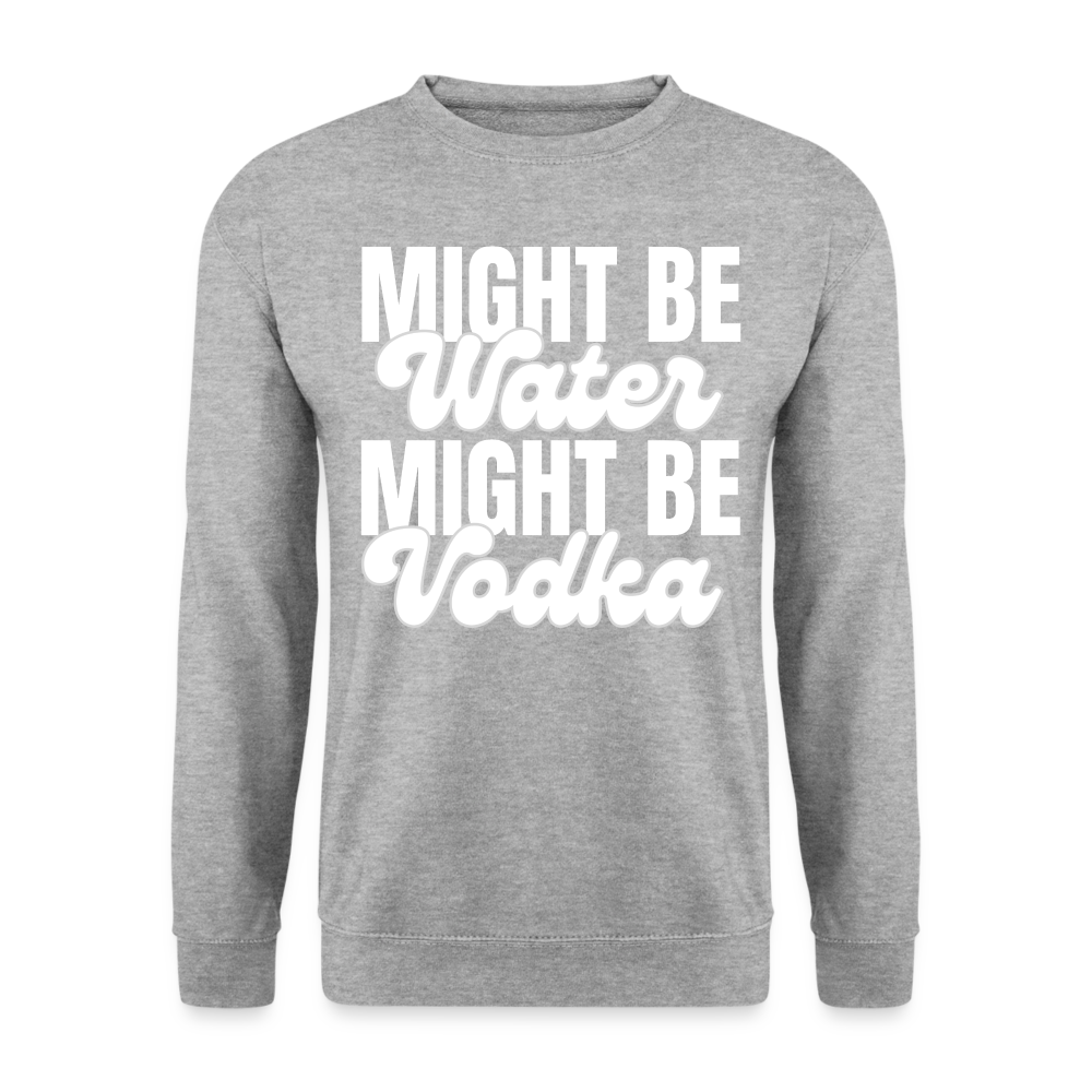 MIGHT BE WATER - Unisex Pullover - Weißgrau meliert