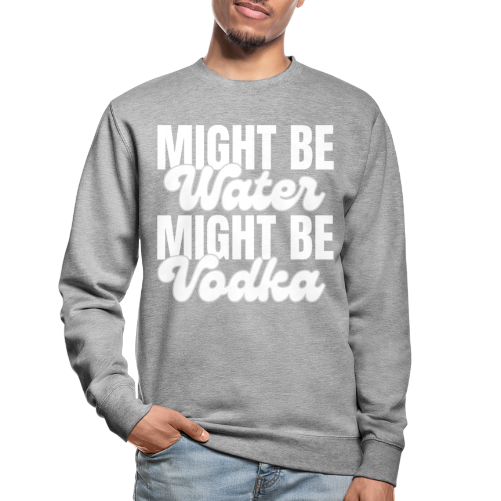 MIGHT BE WATER - Unisex Pullover - Weißgrau meliert