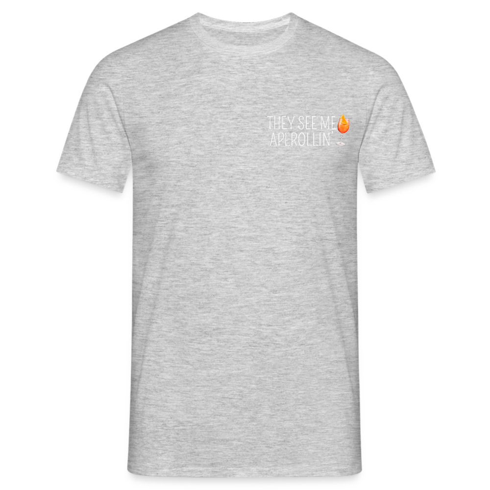 SEE ME APEROLLIN - Herren T-Shirt - Grau meliert