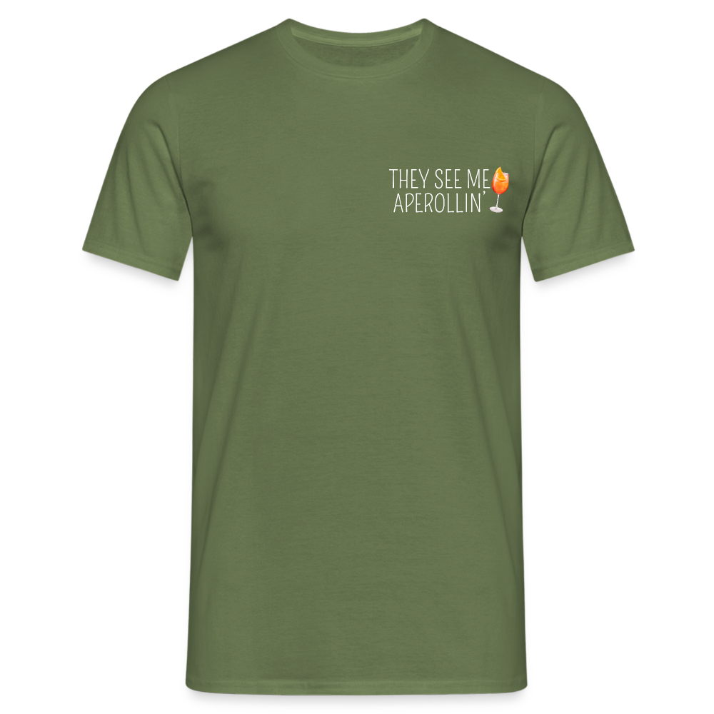 SEE ME APEROLLIN - Herren T-Shirt - Militärgrün