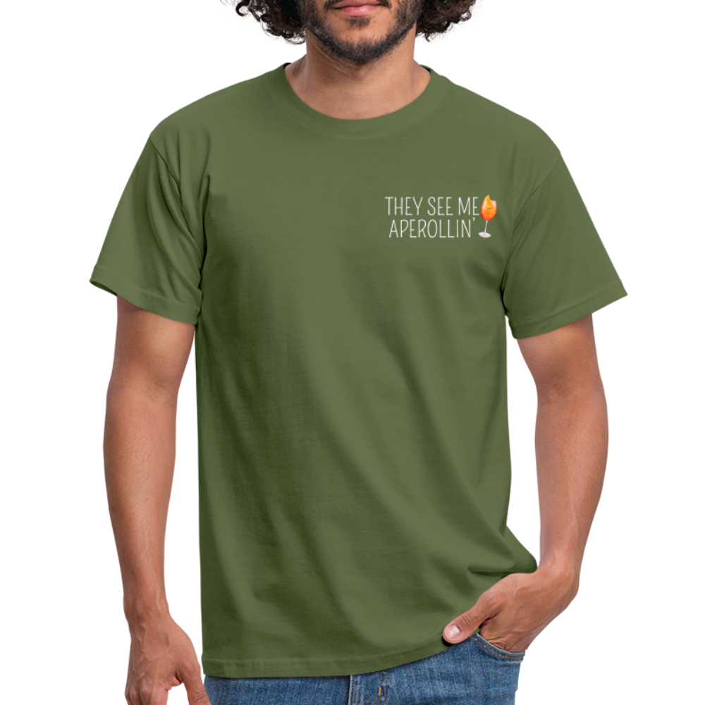 SEE ME APEROLLIN - Herren T-Shirt - Militärgrün