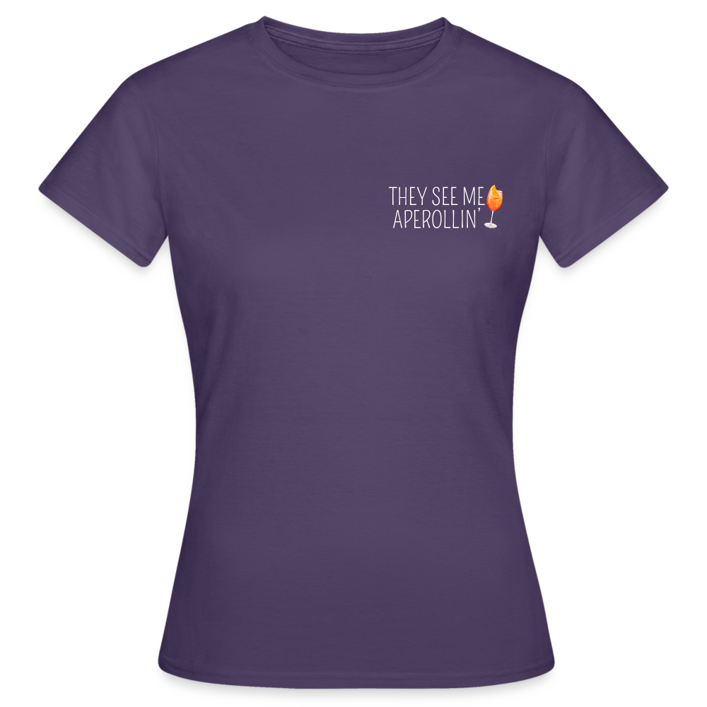 SEE ME APEROLLIN - Damen T-Shirt - Dunkellila