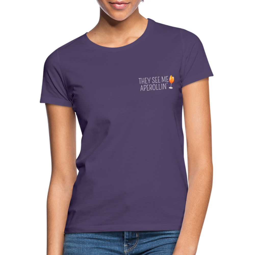 SEE ME APEROLLIN - Damen T-Shirt - Dunkellila