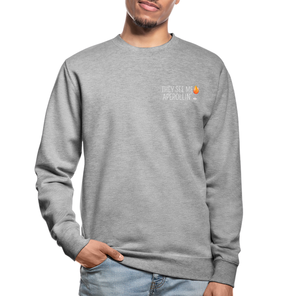 SEE ME APEROLLIN - Unisex Pullover - Weißgrau meliert