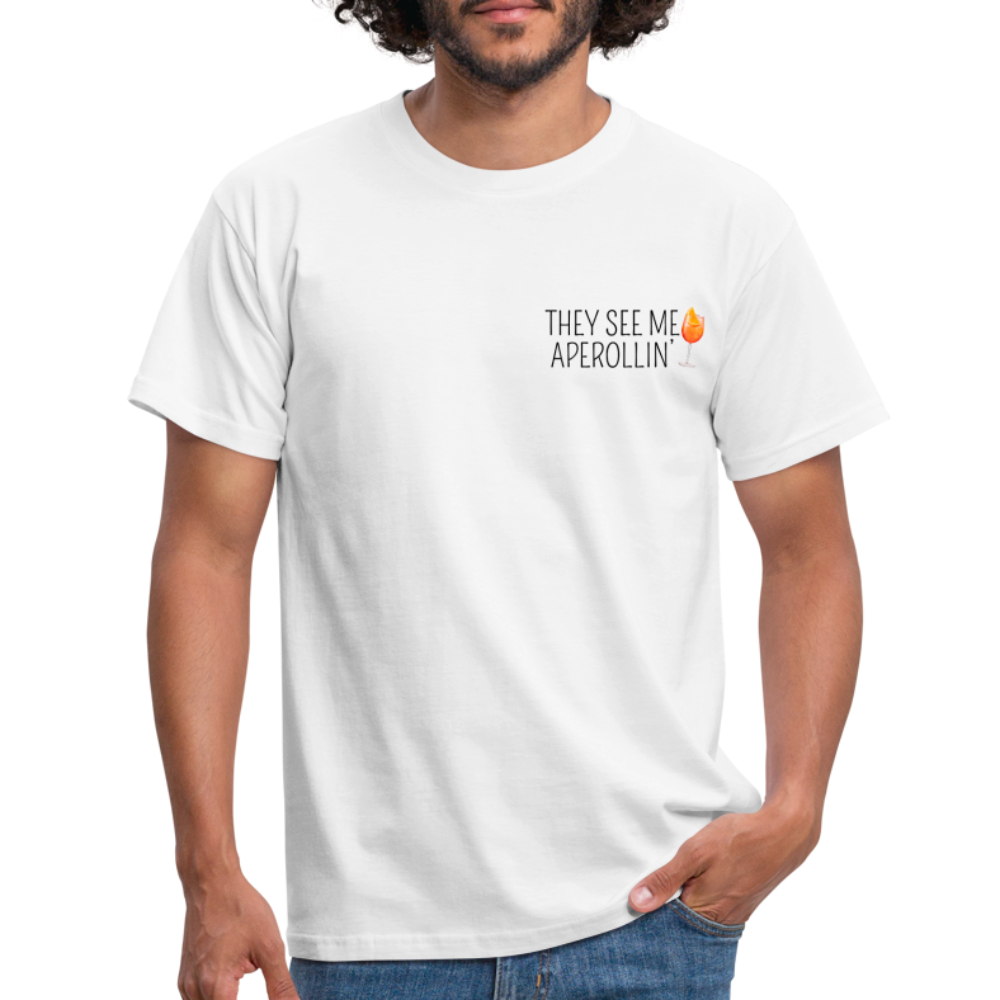 SEE ME APEROLLIN - Herren T-Shirt - weiß