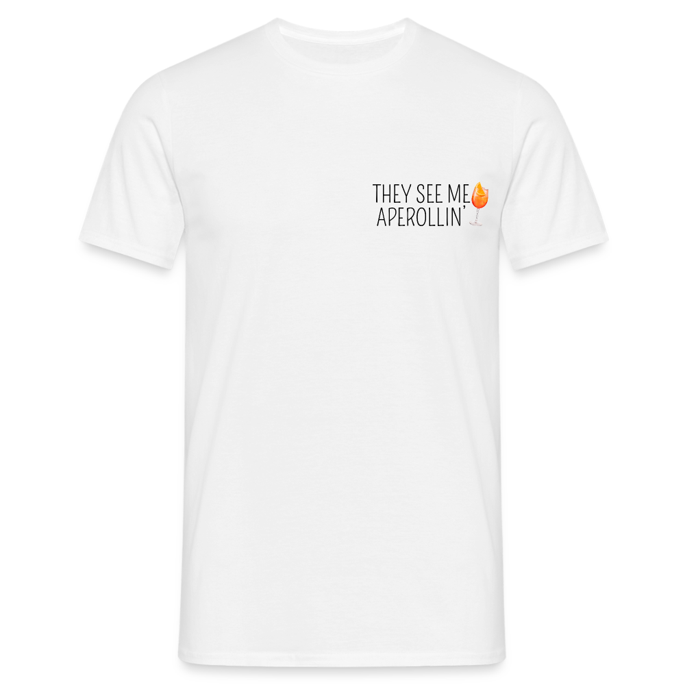 SEE ME APEROLLIN - Herren T-Shirt - weiß