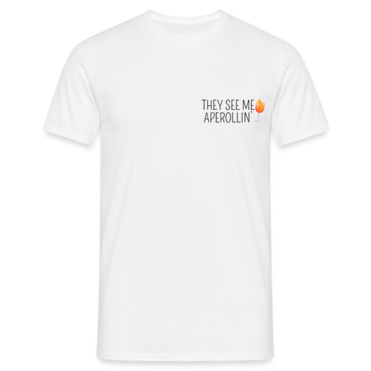 SEE ME APEROLLIN - Herren T-Shirt - weiß