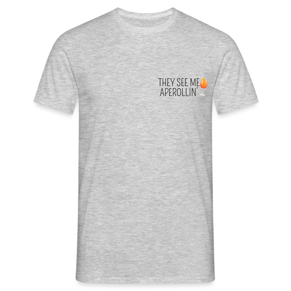 SEE ME APEROLLIN - Herren T-Shirt - Grau meliert