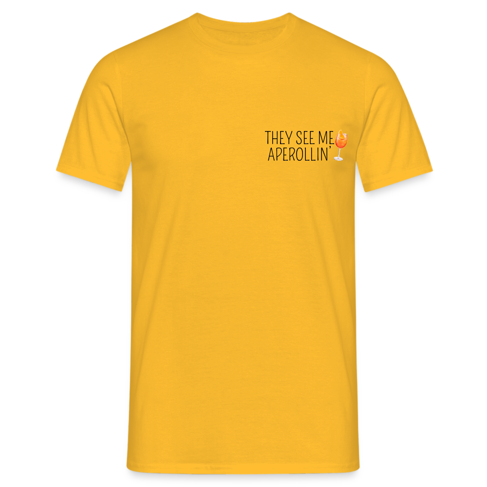 SEE ME APEROLLIN - Herren T-Shirt - Gelb