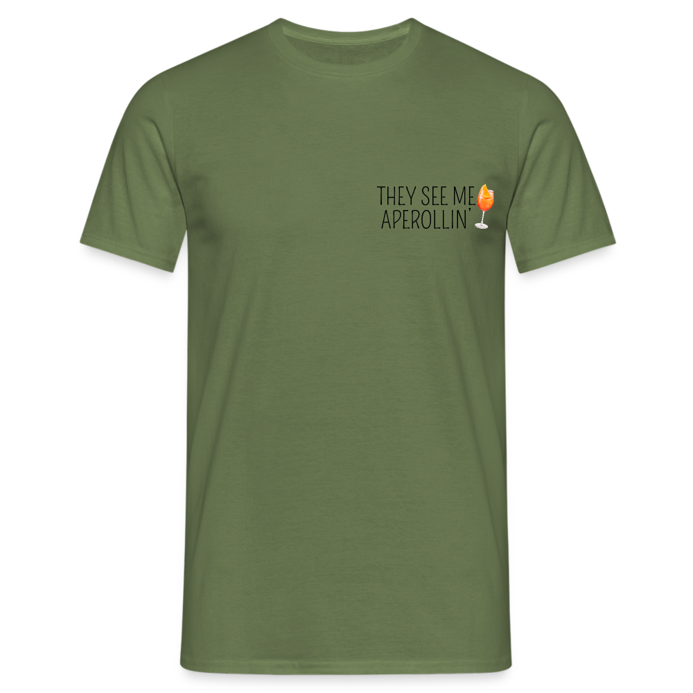 SEE ME APEROLLIN - Herren T-Shirt - Militärgrün