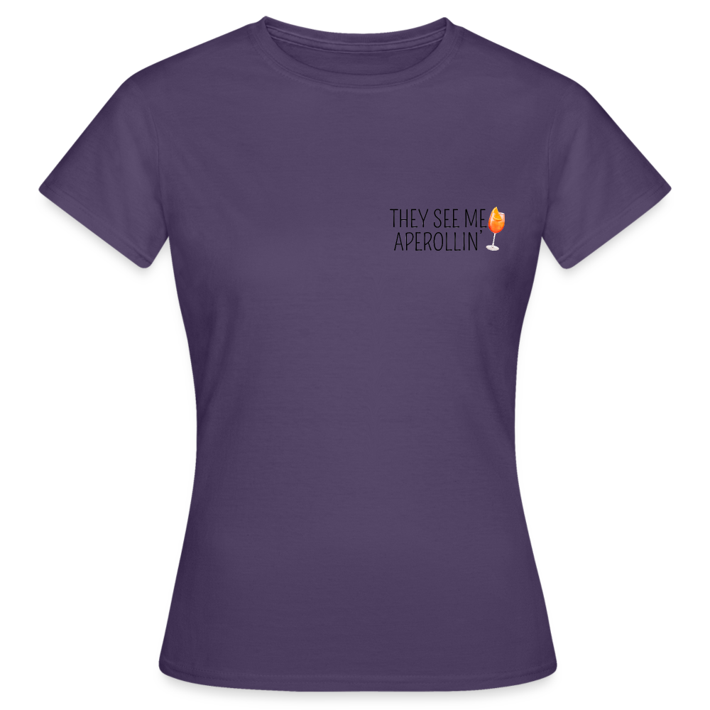 SEE ME APEROLLIN - Damen T-Shirt - Dunkellila