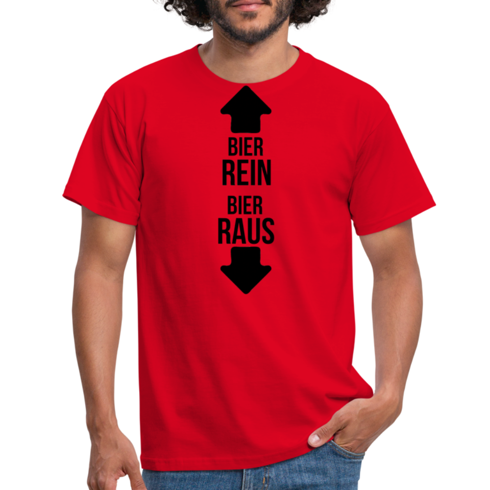 BIER REIN BIER RAUS - Herren T-Shirt - Rot