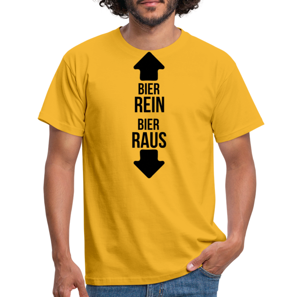 BIER REIN BIER RAUS - Herren T-Shirt - Gelb