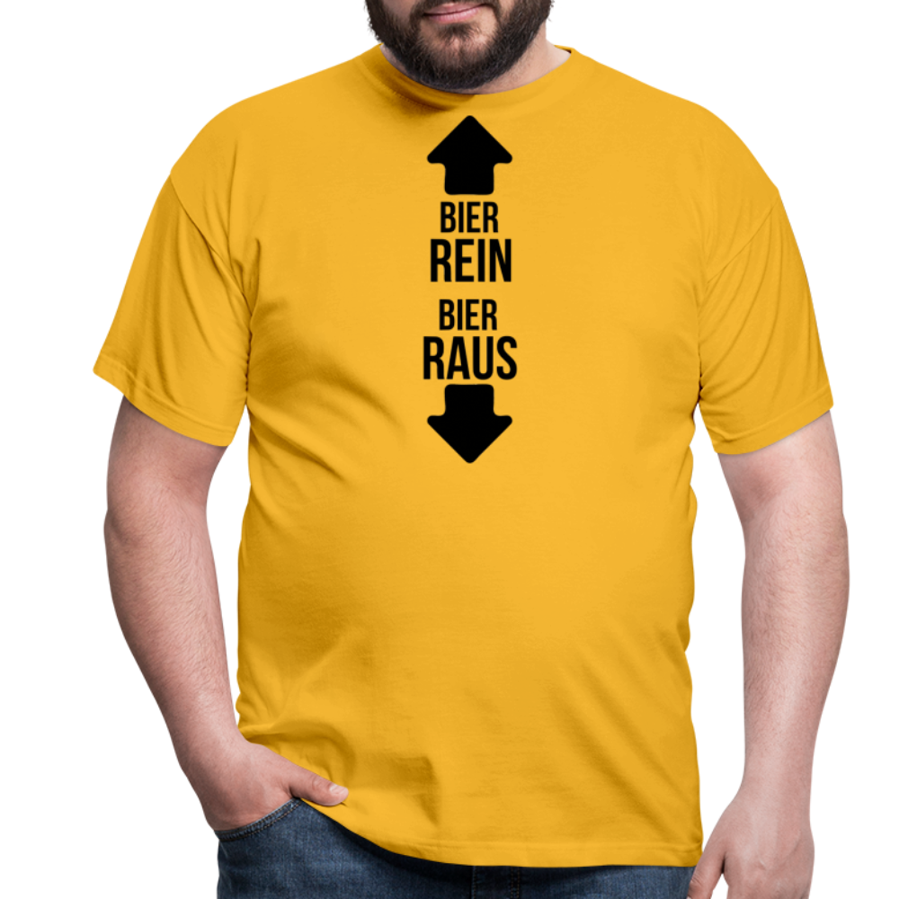 BIER REIN BIER RAUS - Herren T-Shirt - Gelb