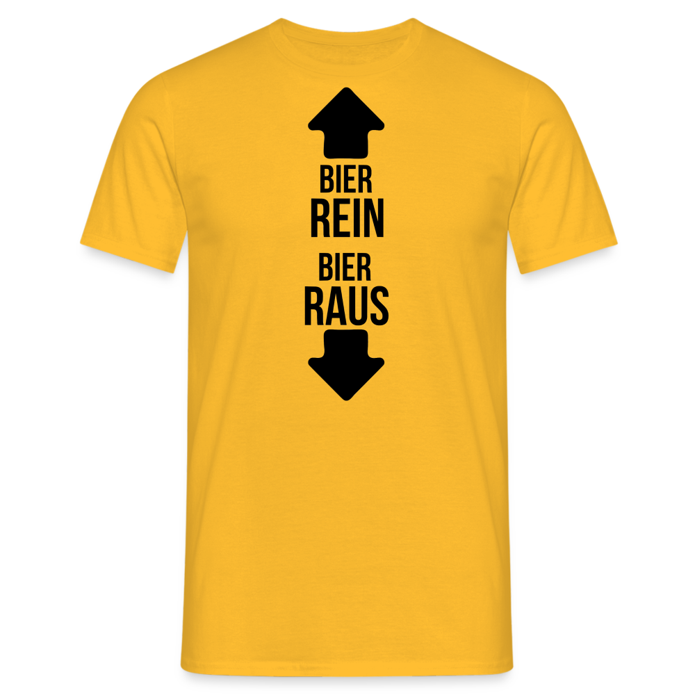 BIER REIN BIER RAUS - Herren T-Shirt - Gelb