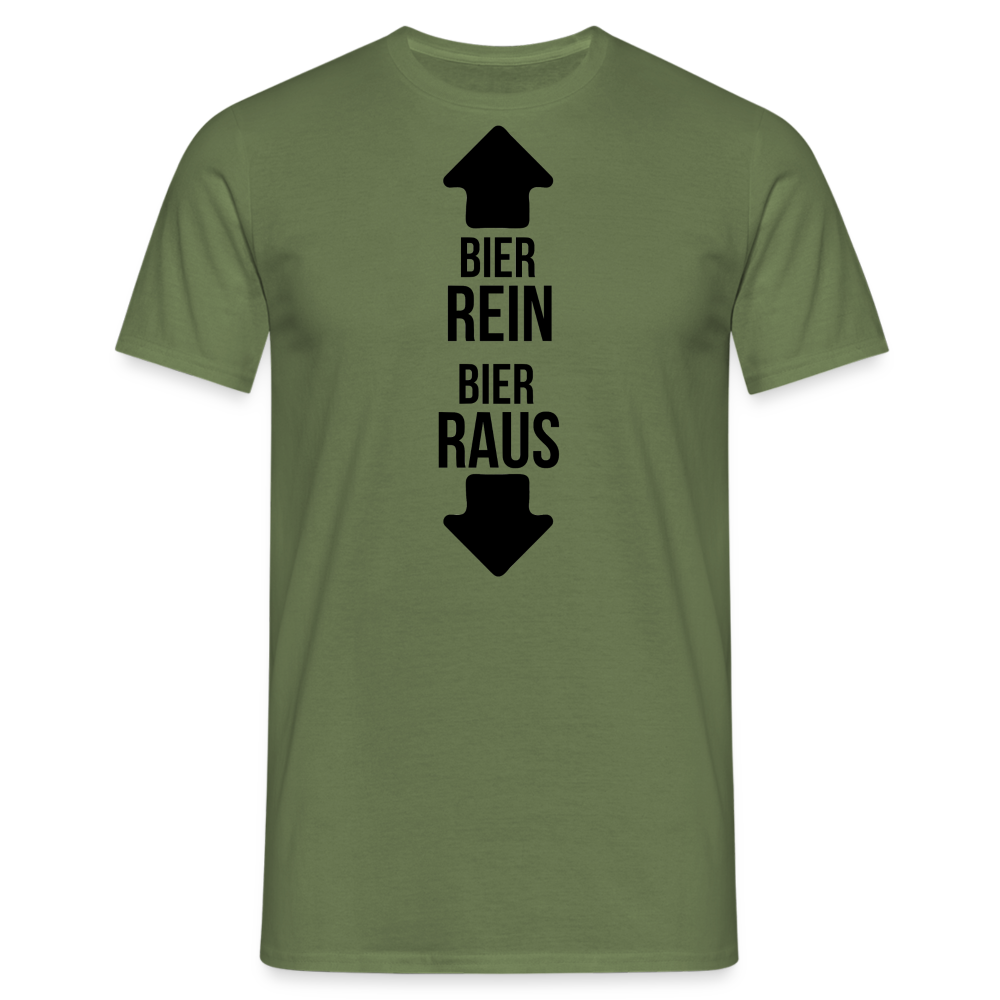 BIER REIN BIER RAUS - Herren T-Shirt - Militärgrün