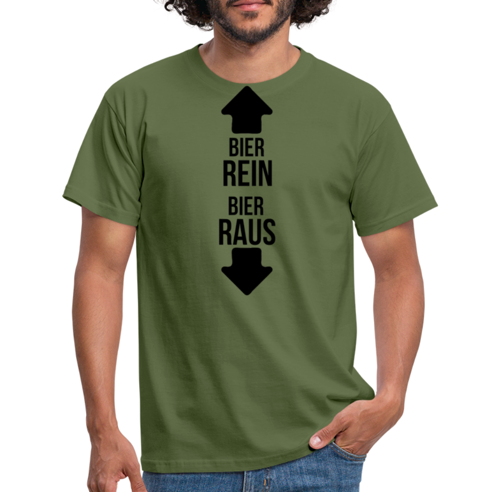 BIER REIN BIER RAUS - Herren T-Shirt - Militärgrün