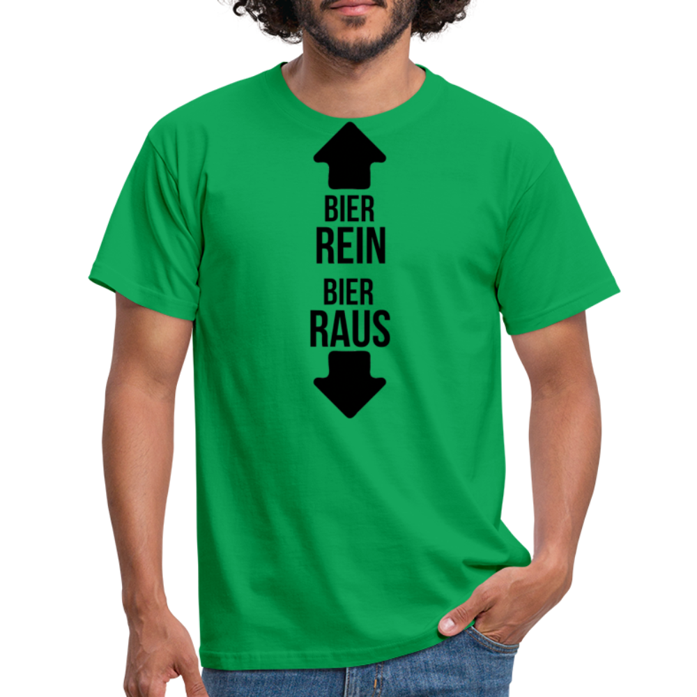 BIER REIN BIER RAUS - Herren T-Shirt - Kelly Green