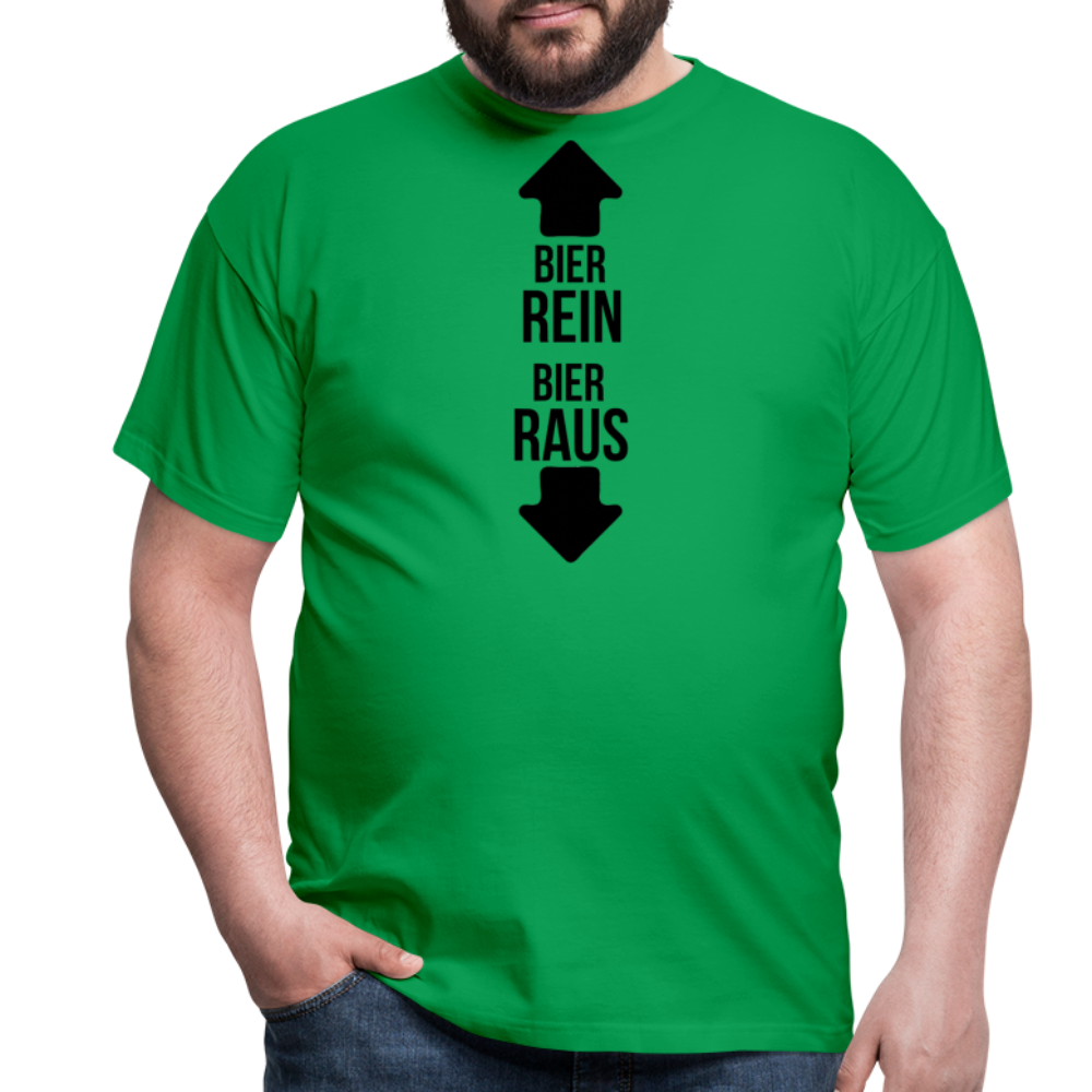 BIER REIN BIER RAUS - Herren T-Shirt - Kelly Green