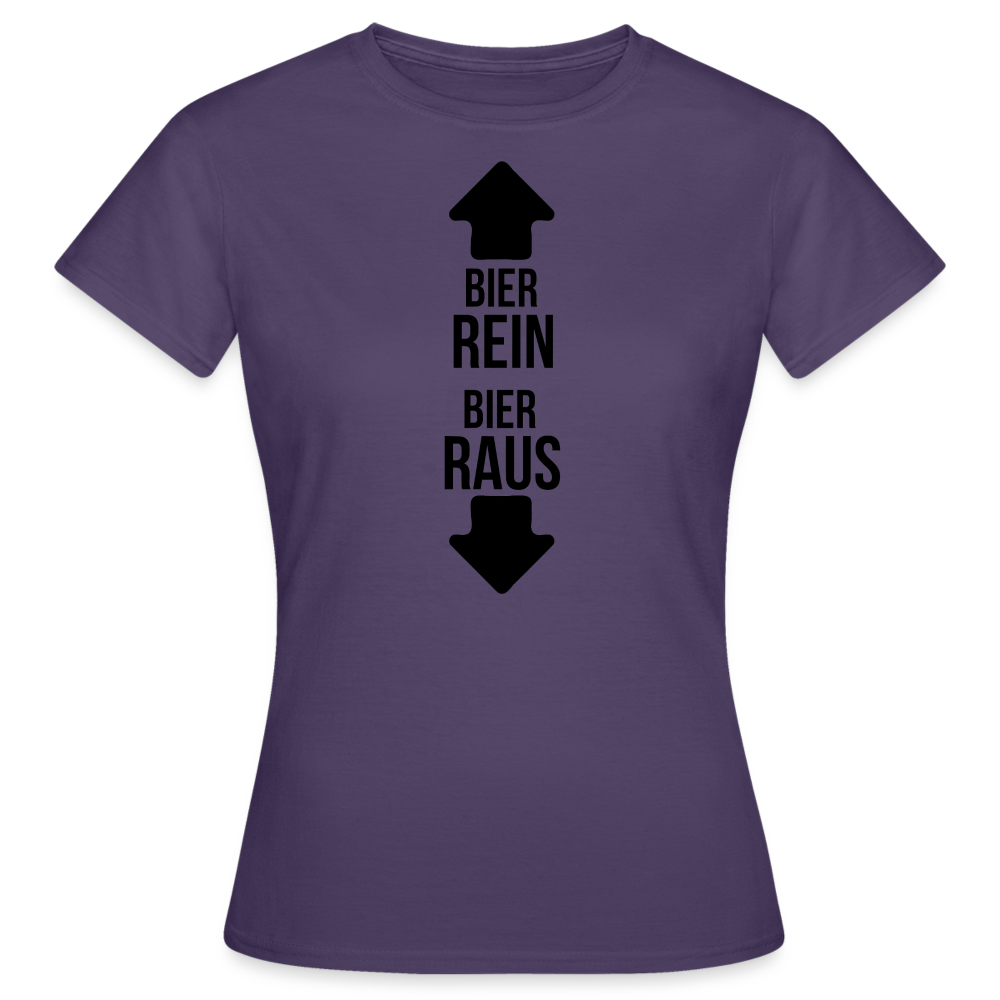 BIER REIN BIER RAUS - Damen T-Shirt - Dunkellila