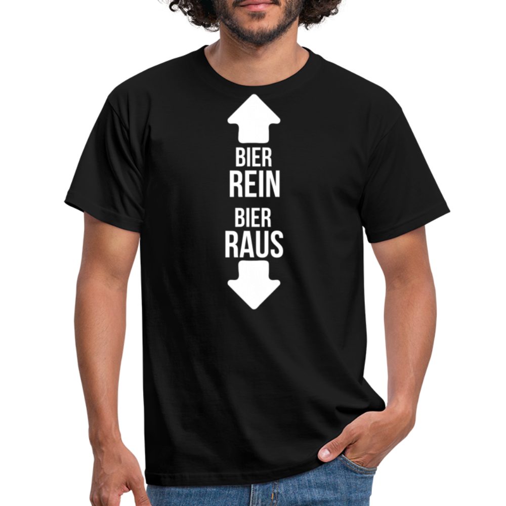 BIER REIN BIER RAUS - Herren T-Shirt - Schwarz