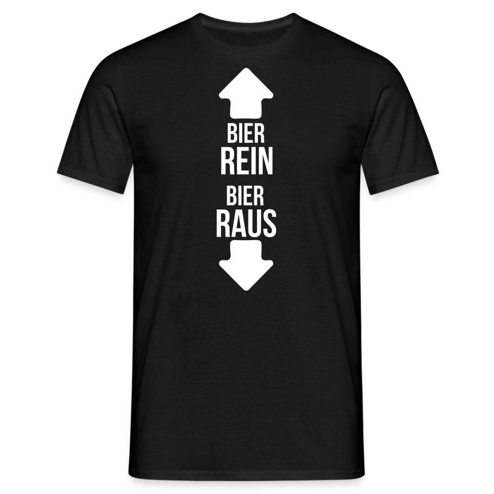 BIER REIN BIER RAUS - Herren T-Shirt - Schwarz