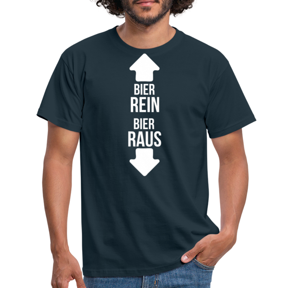 BIER REIN BIER RAUS - Herren T-Shirt - Navy