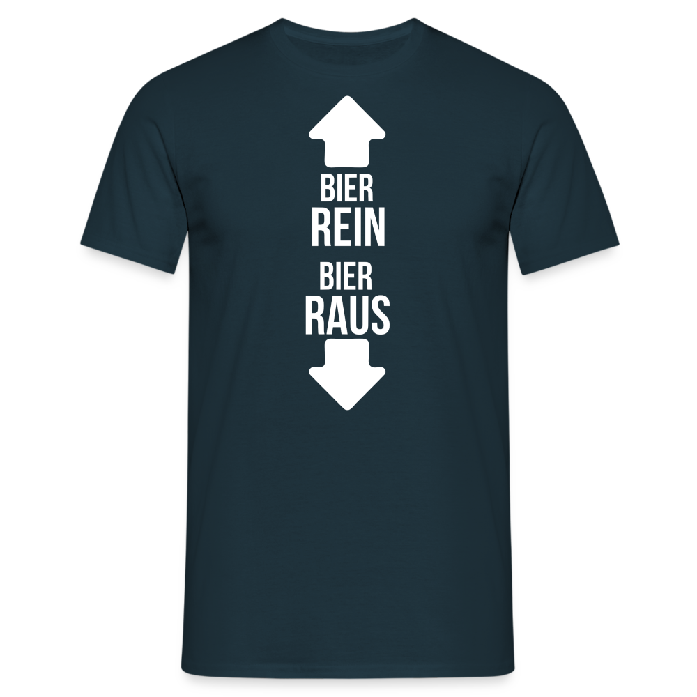 BIER REIN BIER RAUS - Herren T-Shirt - Navy