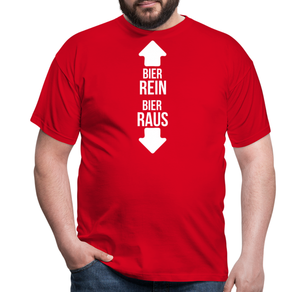 BIER REIN BIER RAUS - Herren T-Shirt - Rot