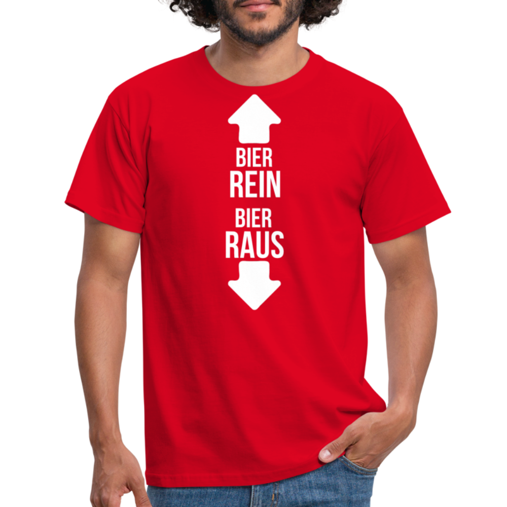 BIER REIN BIER RAUS - Herren T-Shirt - Rot