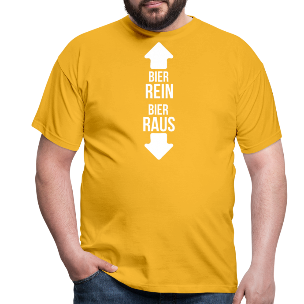 BIER REIN BIER RAUS - Herren T-Shirt - Gelb