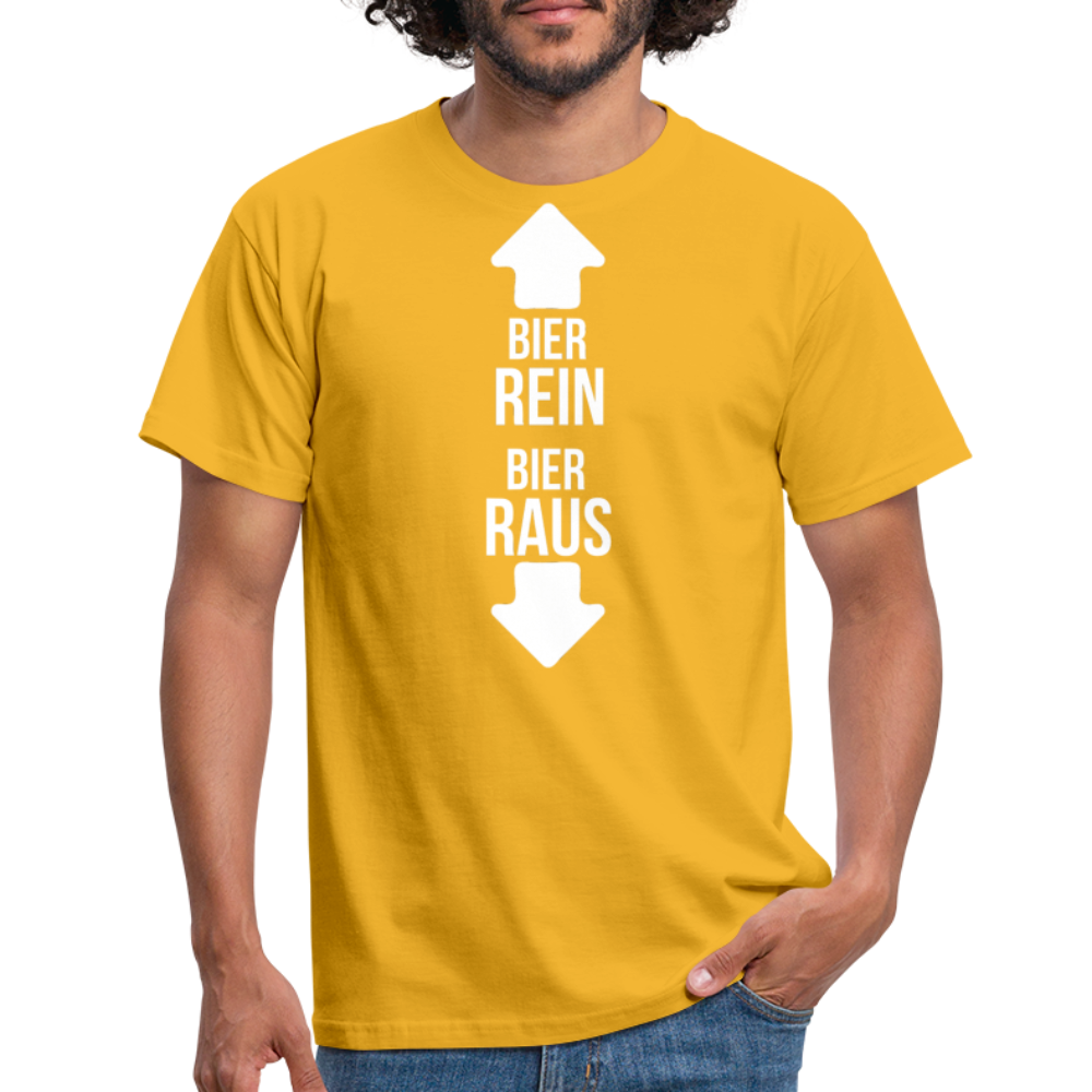 BIER REIN BIER RAUS - Herren T-Shirt - Gelb