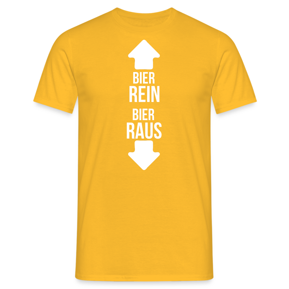 BIER REIN BIER RAUS - Herren T-Shirt - Gelb