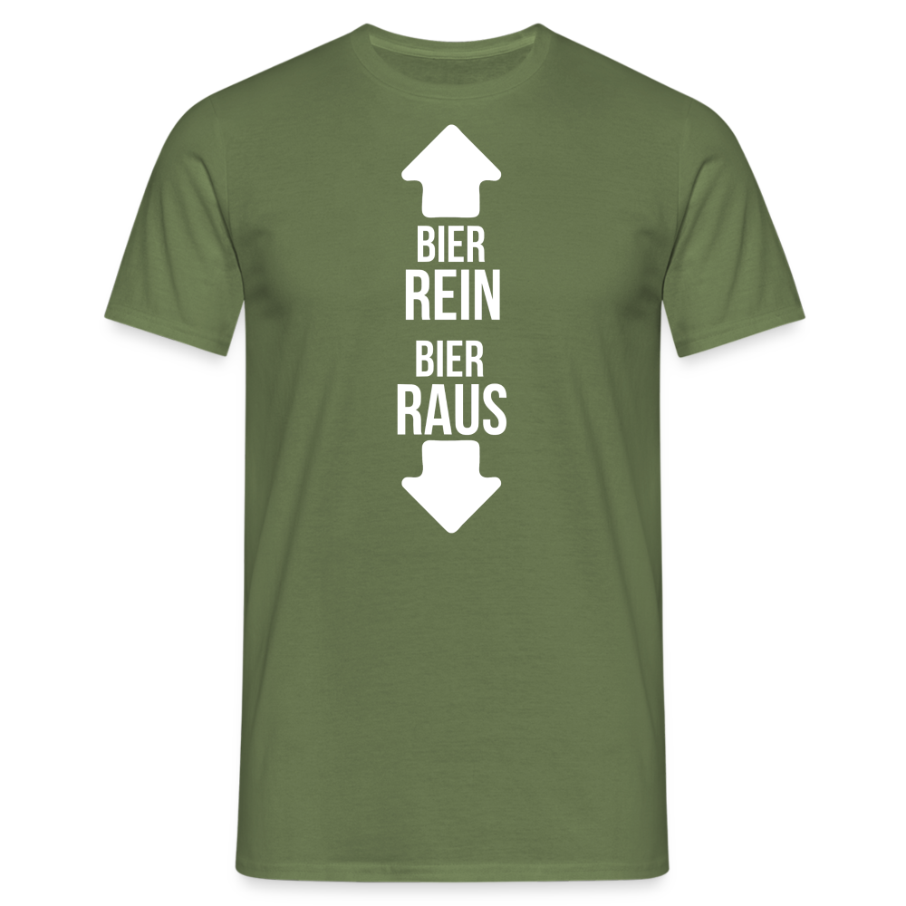 BIER REIN BIER RAUS - Herren T-Shirt - Militärgrün