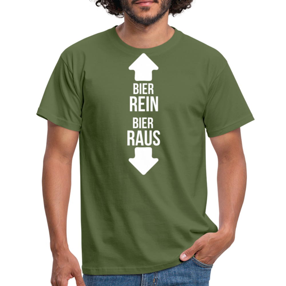 BIER REIN BIER RAUS - Herren T-Shirt - Militärgrün