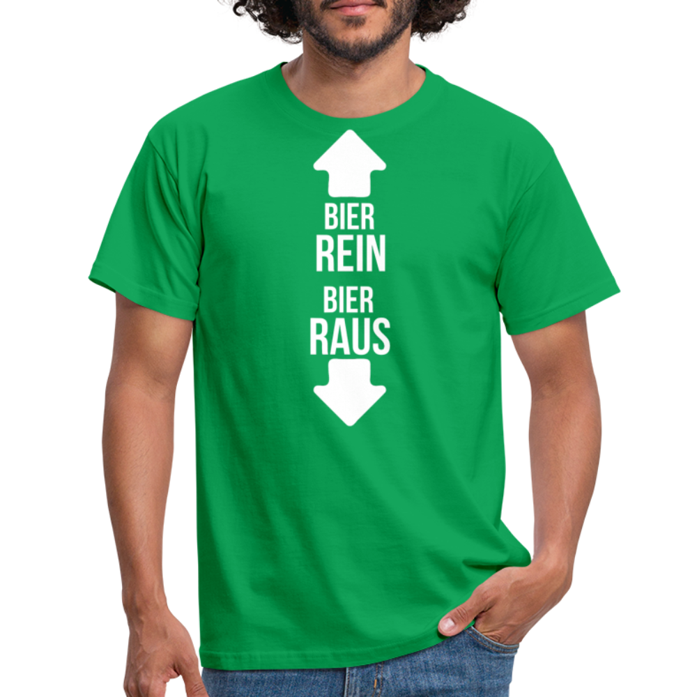 BIER REIN BIER RAUS - Herren T-Shirt - Kelly Green