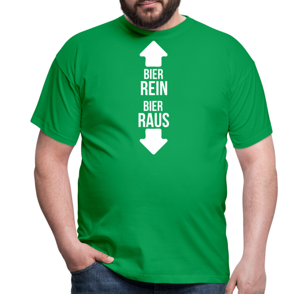 BIER REIN BIER RAUS - Herren T-Shirt - Kelly Green