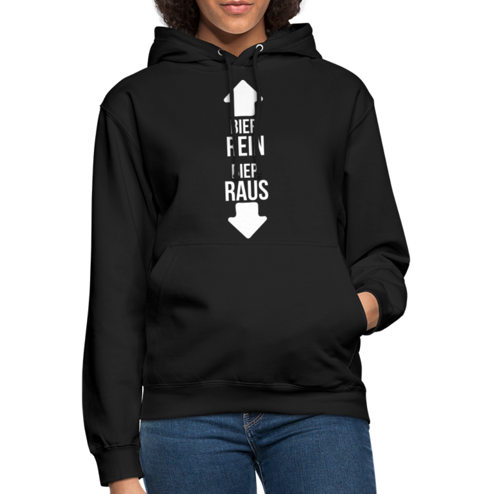 BIER REIN BIER RAUS - Unisex Hoodie - Schwarz