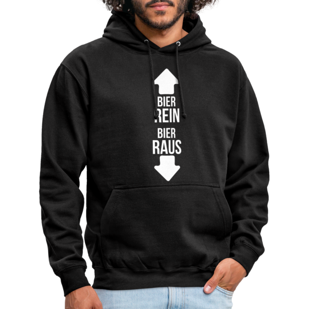 BIER REIN BIER RAUS - Unisex Hoodie - Schwarz