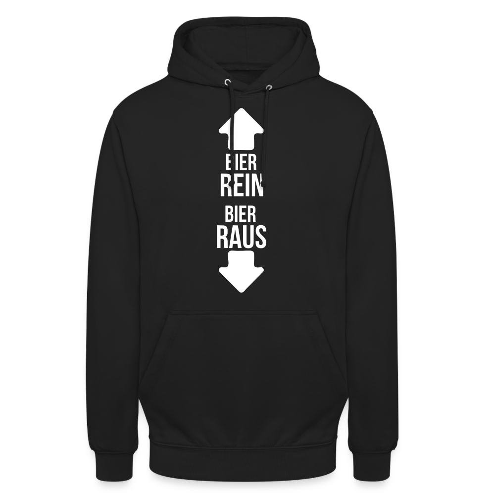 BIER REIN BIER RAUS - Unisex Hoodie - Schwarz