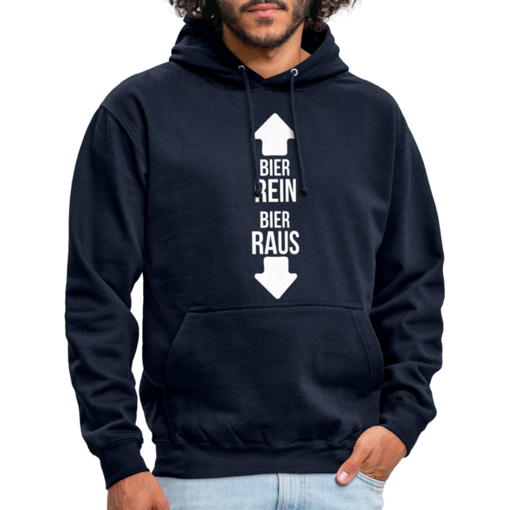 BIER REIN BIER RAUS - Unisex Hoodie - Navy