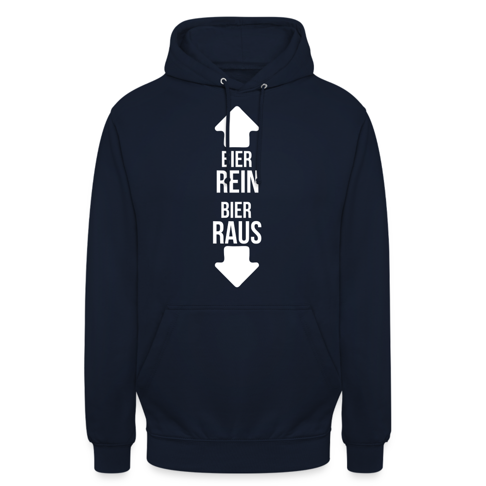 BIER REIN BIER RAUS - Unisex Hoodie - Navy