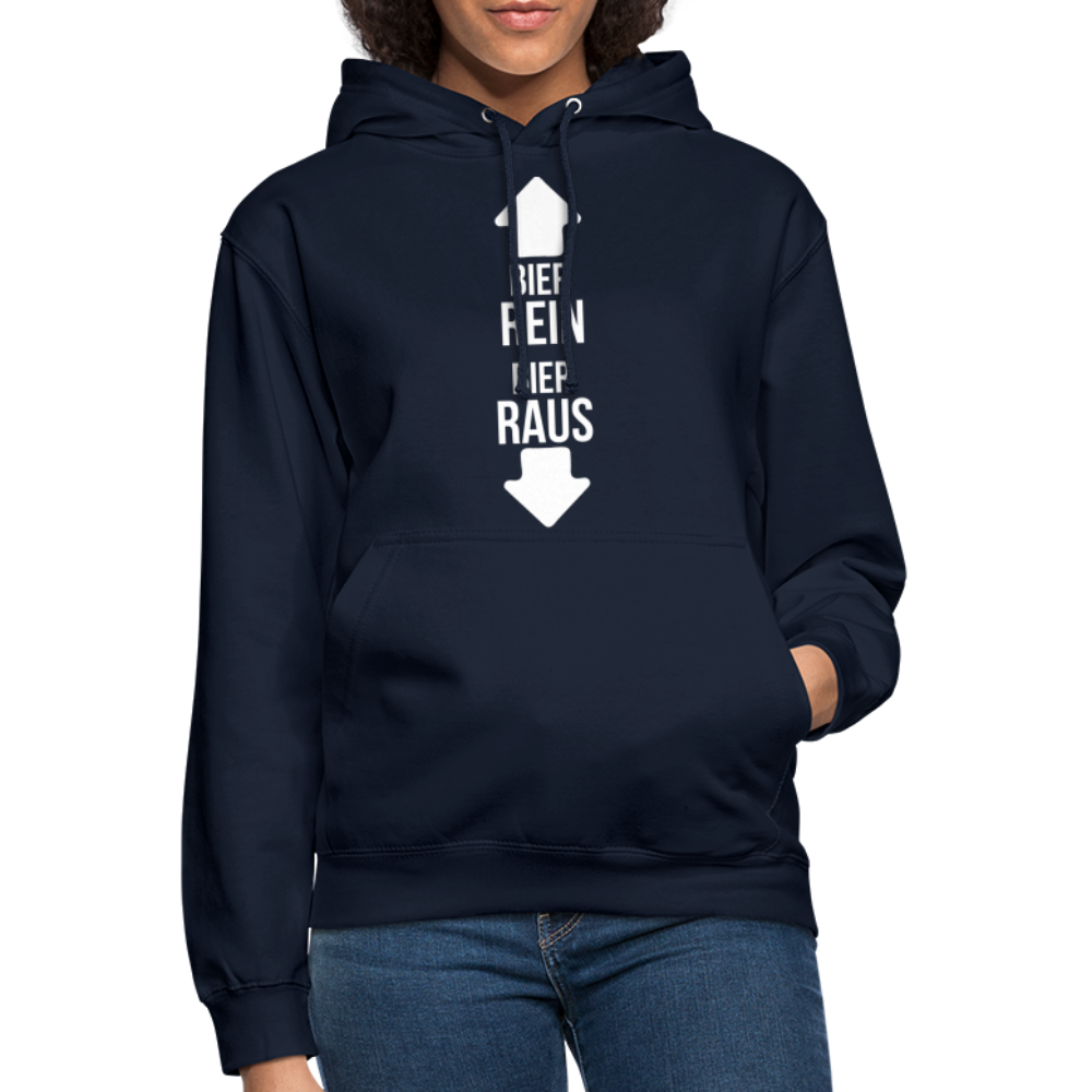 BIER REIN BIER RAUS - Unisex Hoodie - Navy