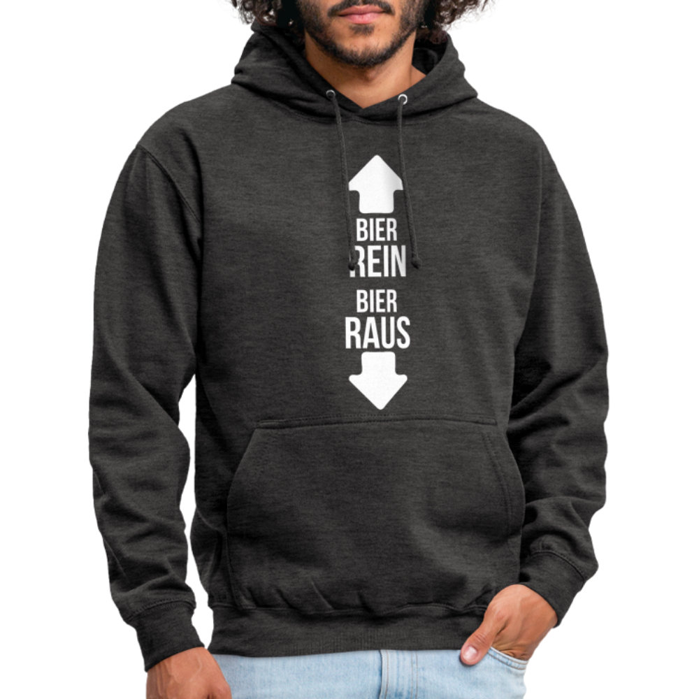 BIER REIN BIER RAUS - Unisex Hoodie - Anthrazit