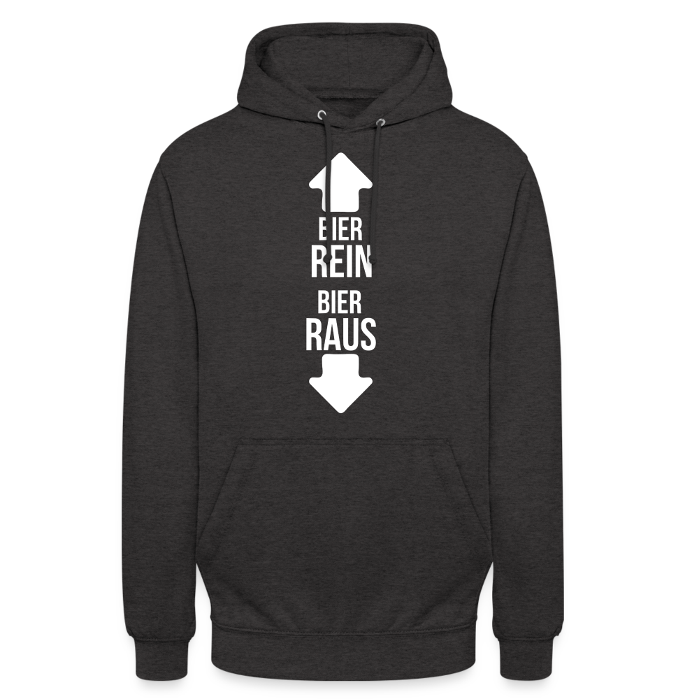 BIER REIN BIER RAUS - Unisex Hoodie - Anthrazit