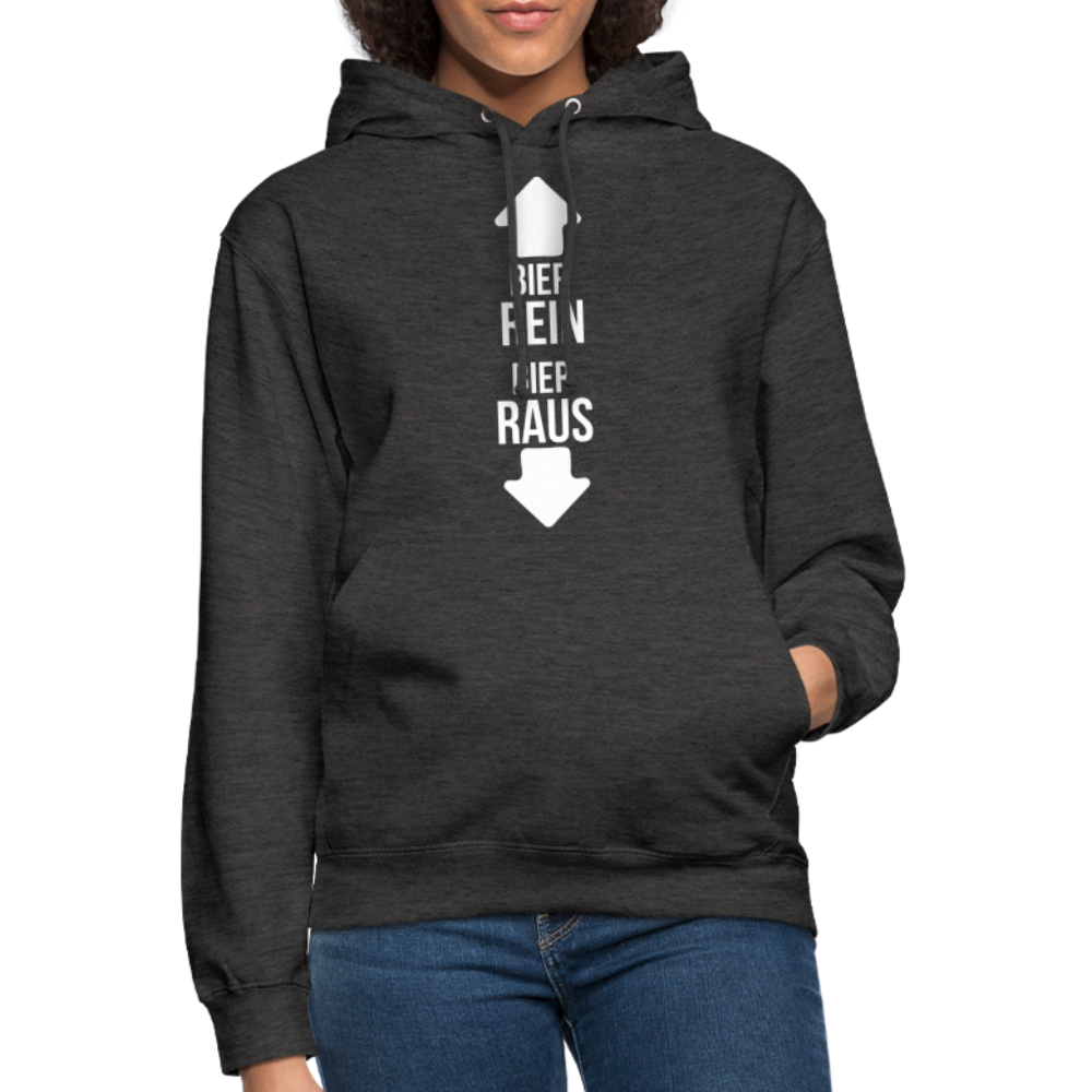 BIER REIN BIER RAUS - Unisex Hoodie - Anthrazit