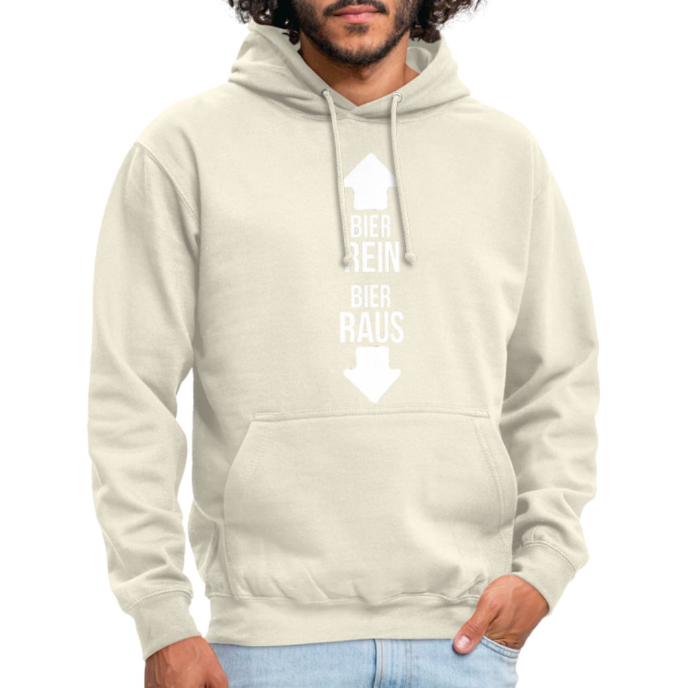 BIER REIN BIER RAUS - Unisex Hoodie - Vanille-Milchshake