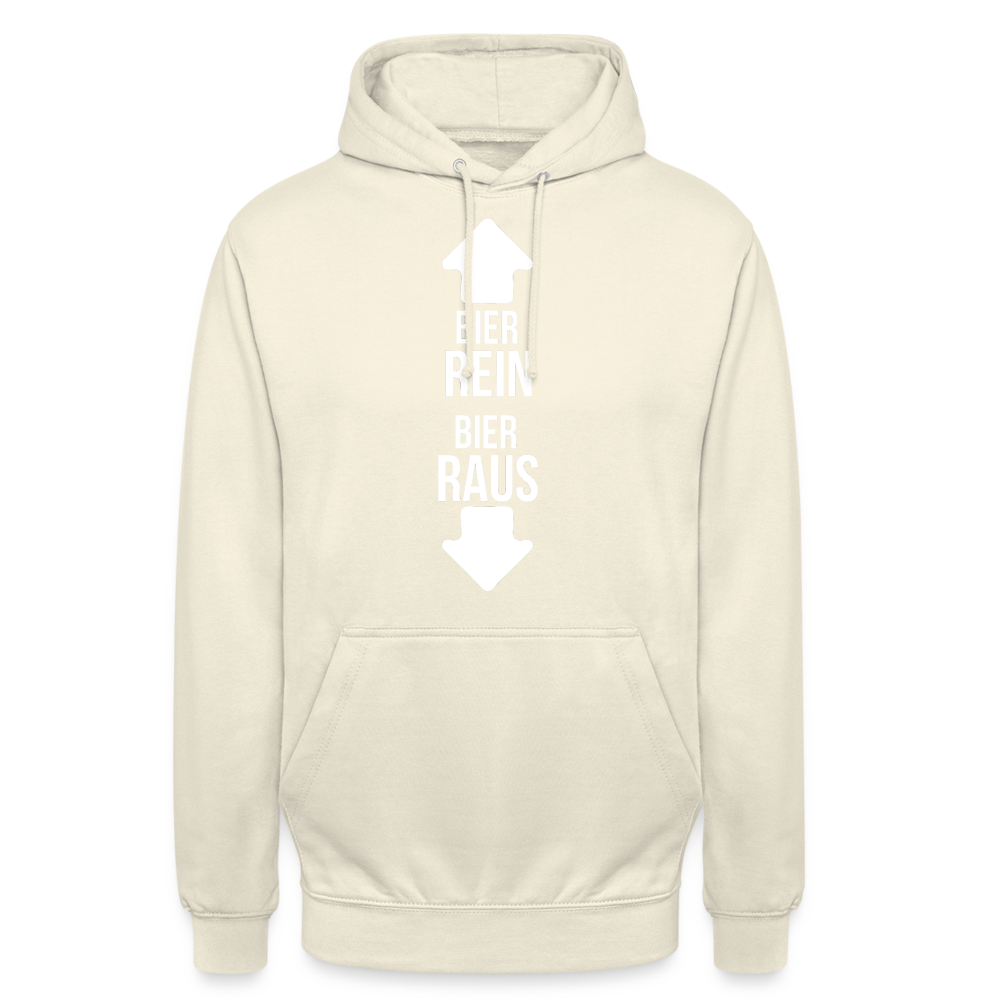 BIER REIN BIER RAUS - Unisex Hoodie - Vanille-Milchshake