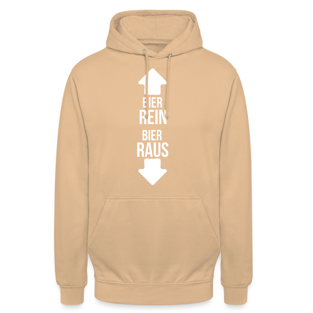 BIER REIN BIER RAUS - Unisex Hoodie - Beige