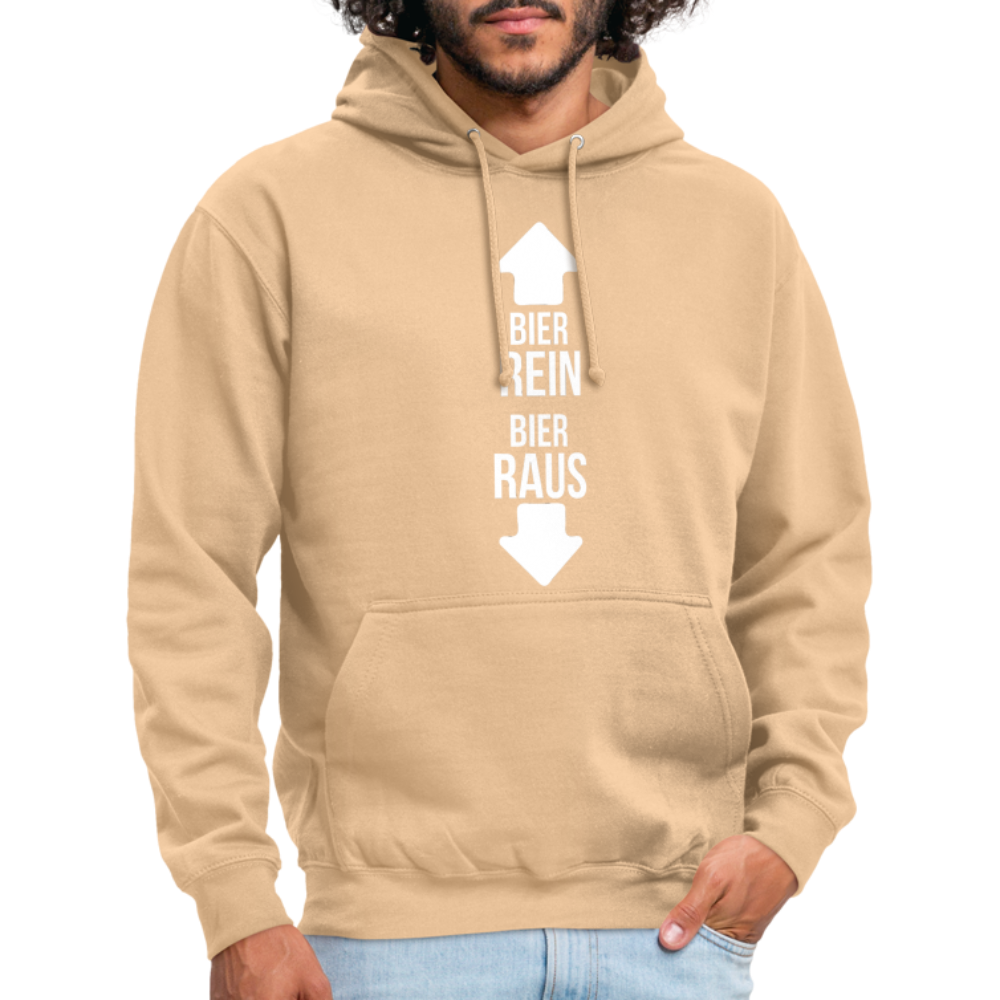 BIER REIN BIER RAUS - Unisex Hoodie - Beige